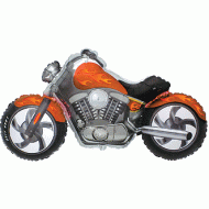 Custom Orange Motorbike Harley Davidson Style Bike Balloon